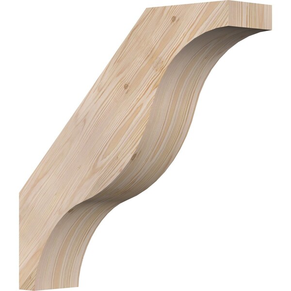 Ekena Millwork 5 1/2"W x 24"D x 24"H Funston Smooth Knee Brace, Douglas Fir BRC06X24X24FST00SDF - main